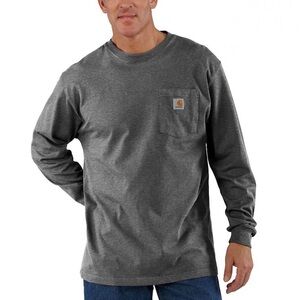 CARHARTT LOOSE FIT HEAVYWEIGHT LONG-SLEEVE POCKET T-SHIRT - Carbon Heather XL